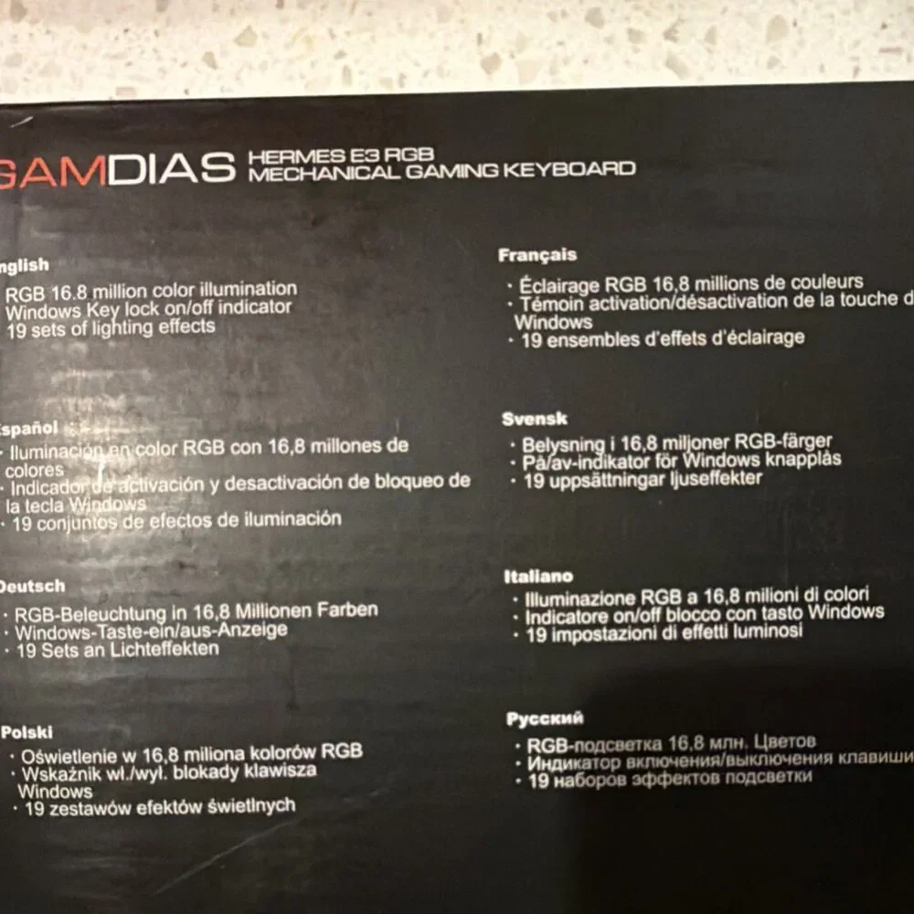 Gamdias Hermes e3 rgb Mechanical Gaming Keyboard Wired usb Illuminated Black